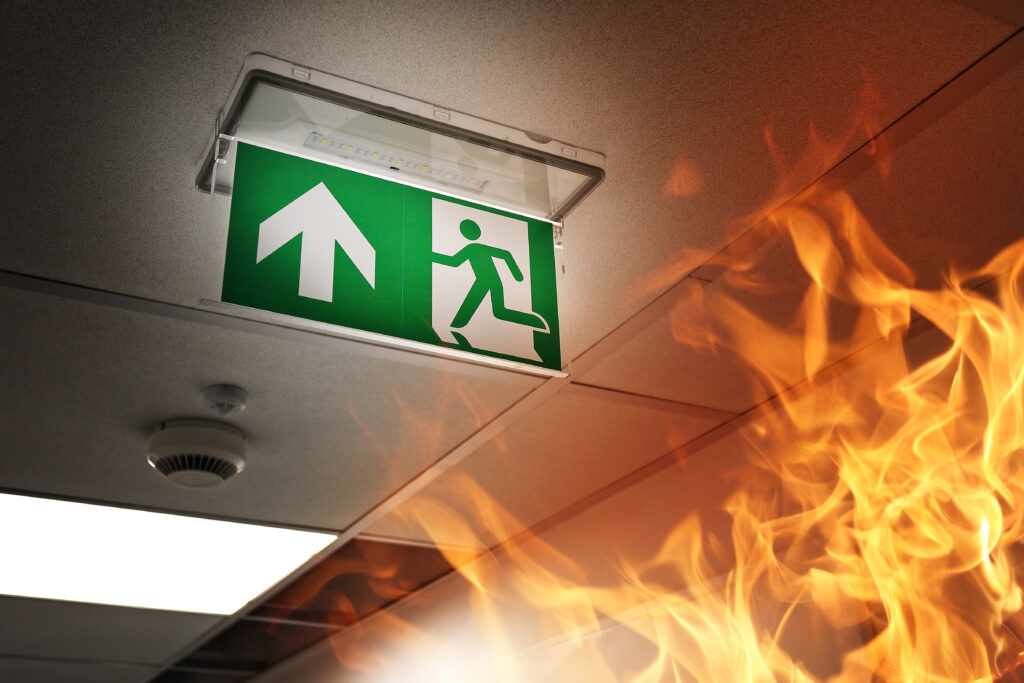 Fire,Alarm,In,A,Modern,Building